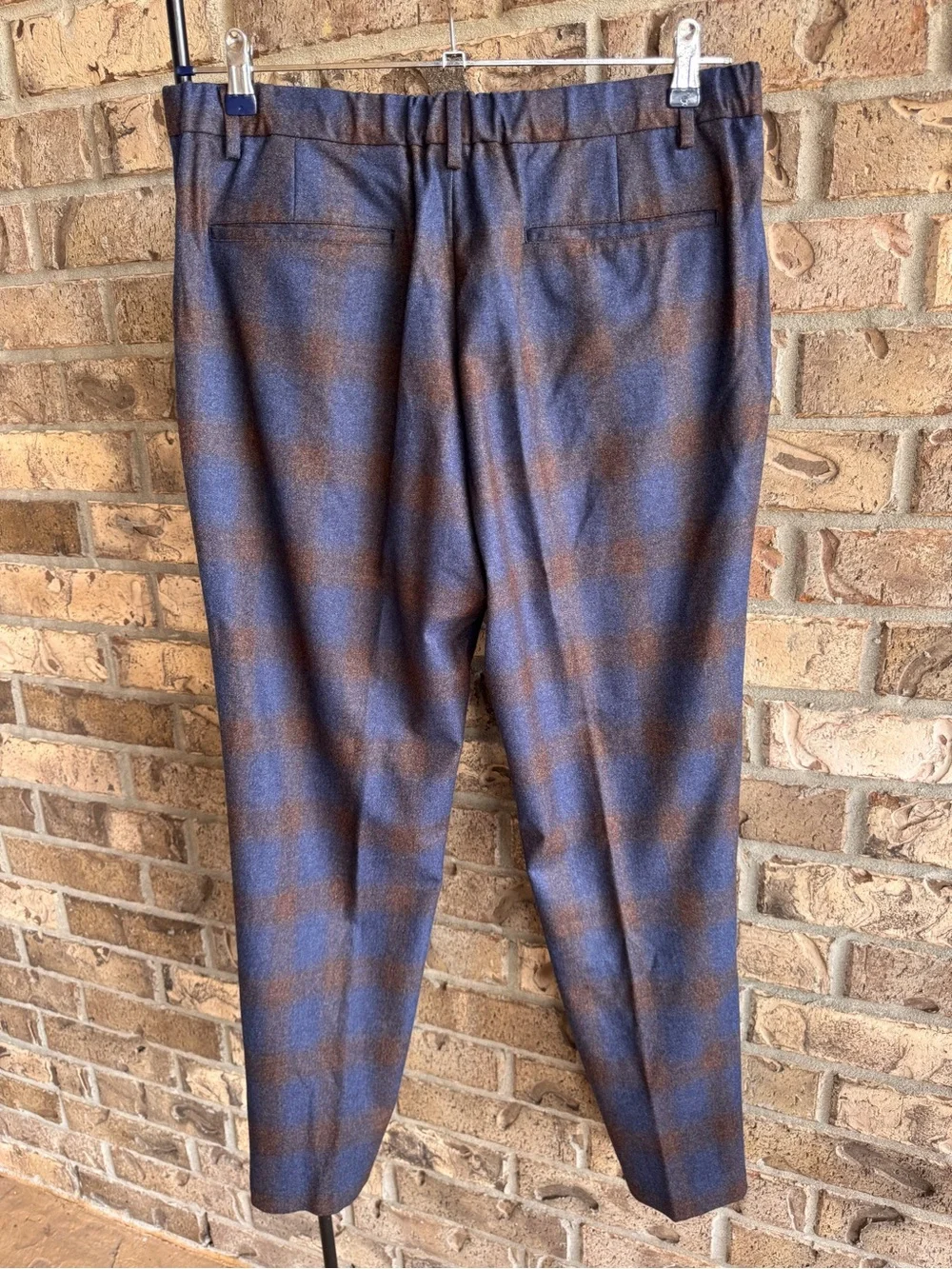 Jim Thompson Men’s Lightweight Lambswool Plaid Suit Blazer 40 Pants 34